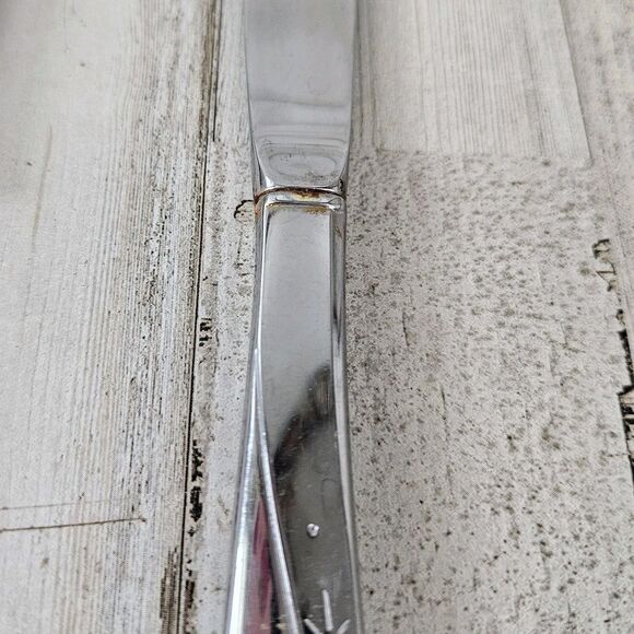 Oneida Twin Star MCM Flatware 11 Dinner Knives Stainless Vintage - Picture 5 of 5